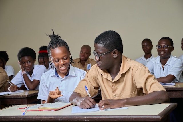 Teacher preparing a lesson
